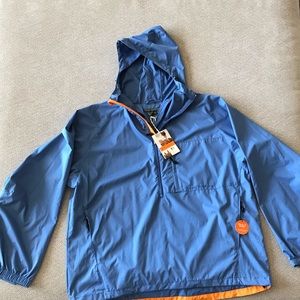 Light blue windbreaker